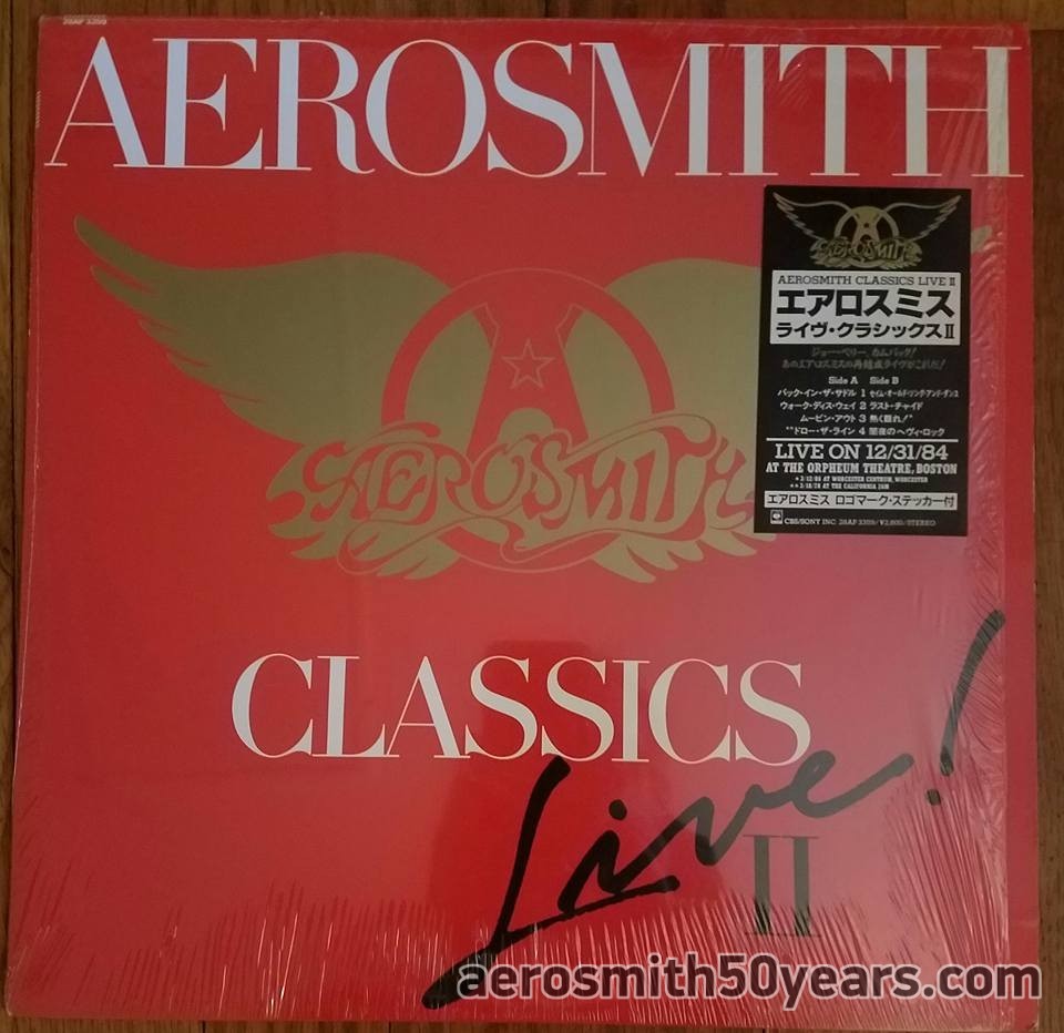 Classics Live Ii Japan Record With Insert Sticker Aerosmith