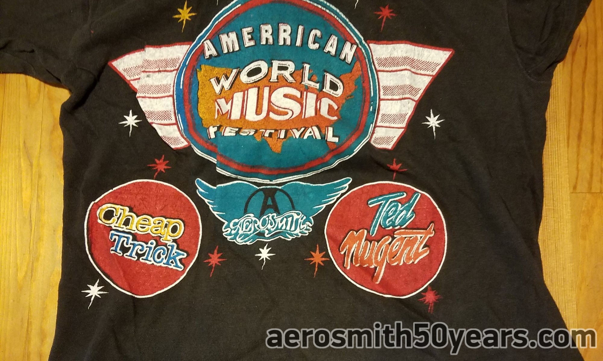 American World Music Festival- April 1979 Concert Shirt – Aerosmith