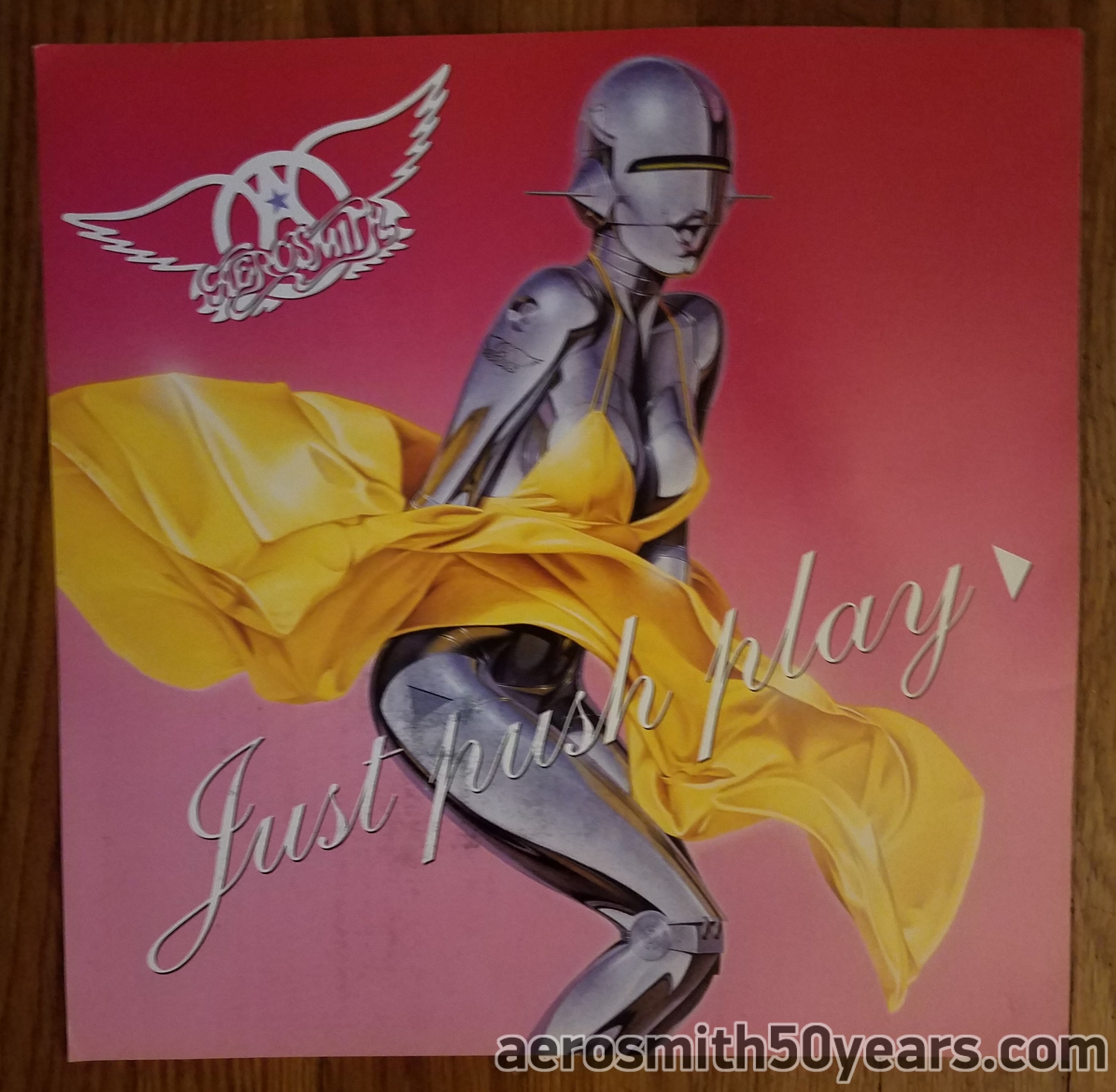 just-push-play-two-sided-album-promotional-flat-aerosmith