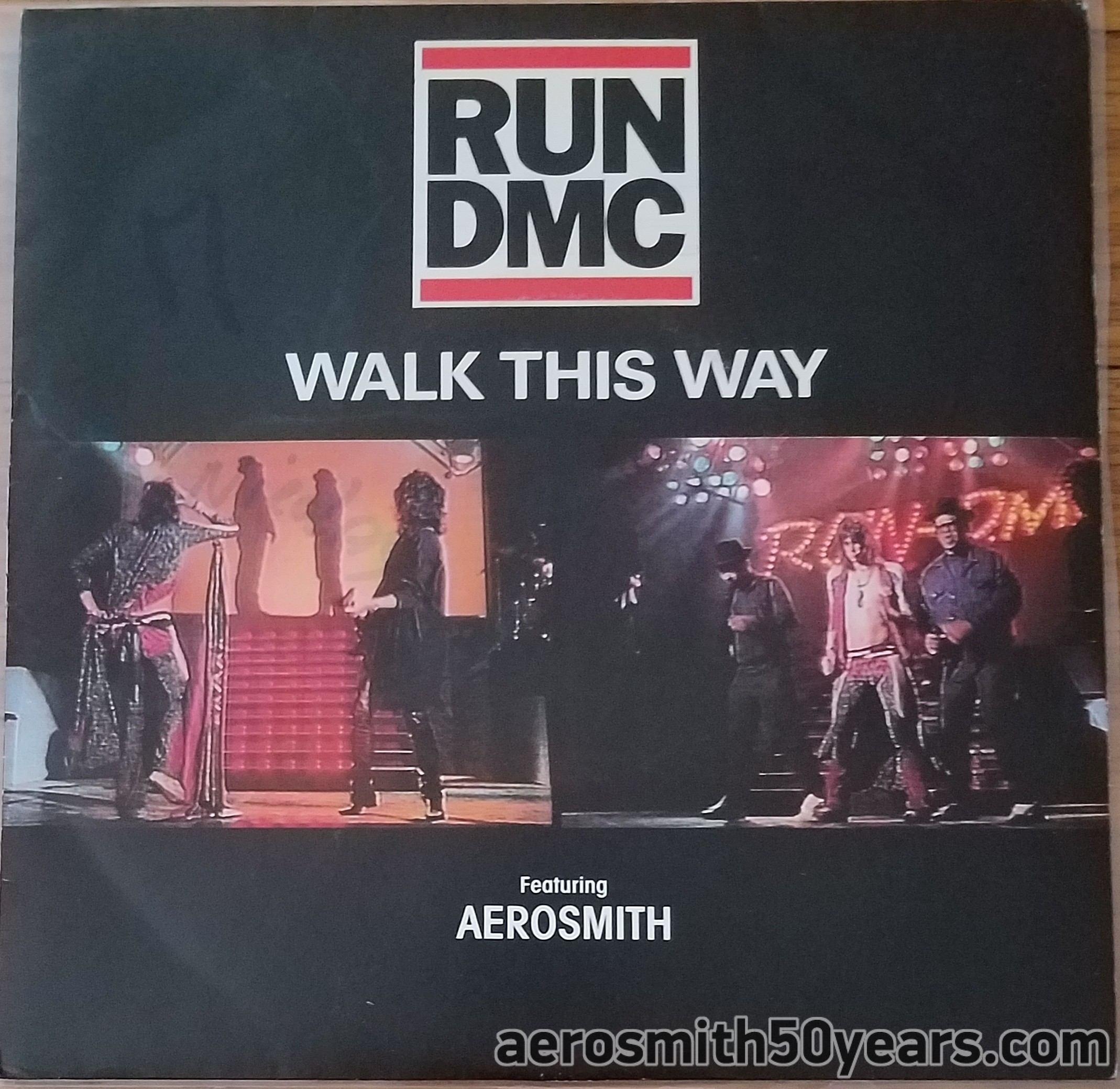 RUN DMC) Walk This Way- France 7" Record Featuring Aerosmith