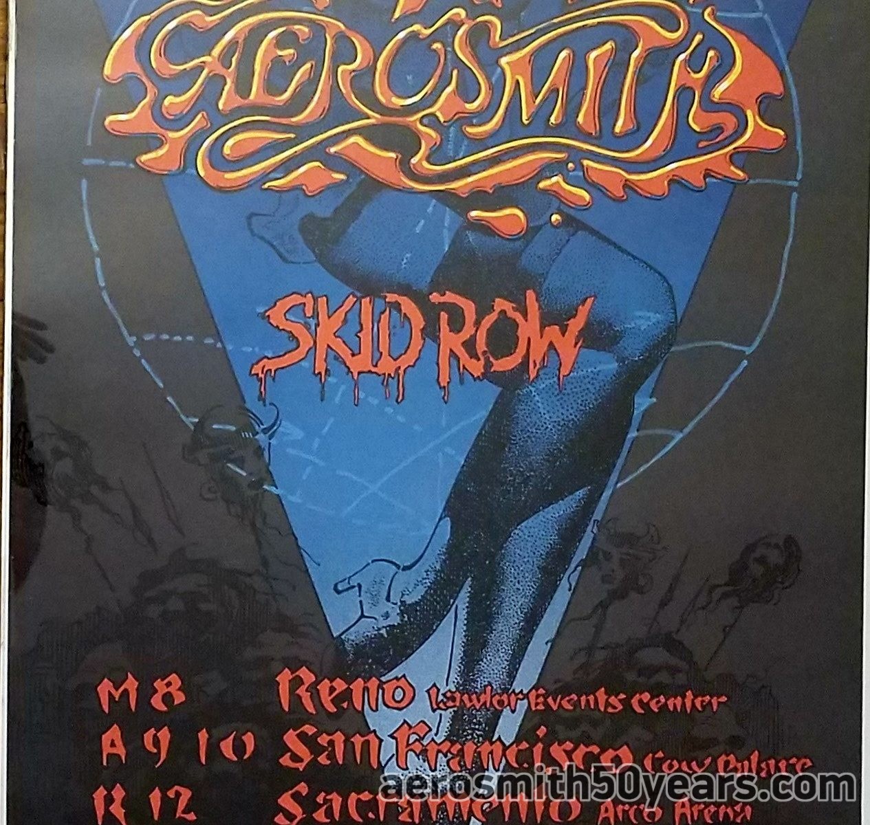 Pump1990 Rick Griffin Limited West Coast Tour Dates Pump Tour Poster