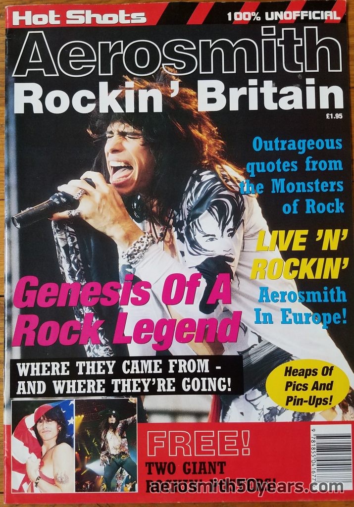 Hot Shots- 90’s “Aerosmith Rocks Britain” UK Poster Magazine – Aerosmith